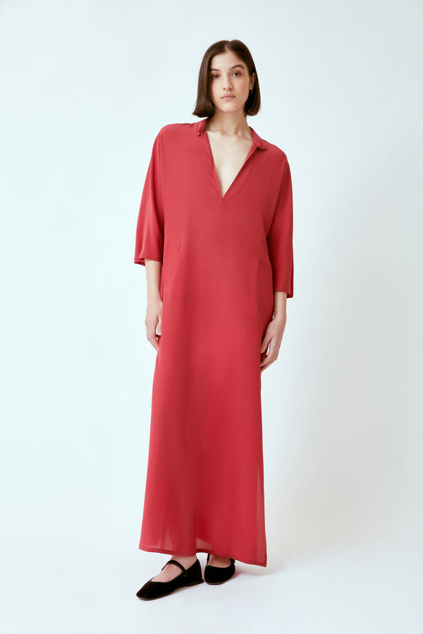 Yves caftan cherry