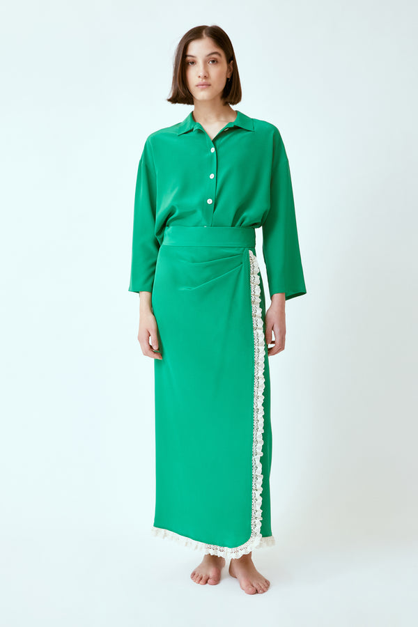 Gilda pareo skirt emerald