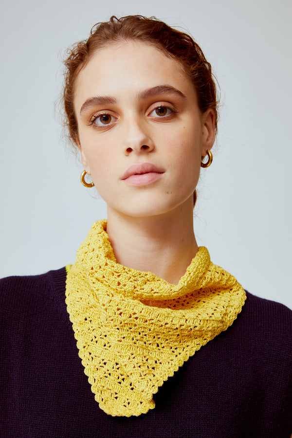 Cotton crochet bandana mango